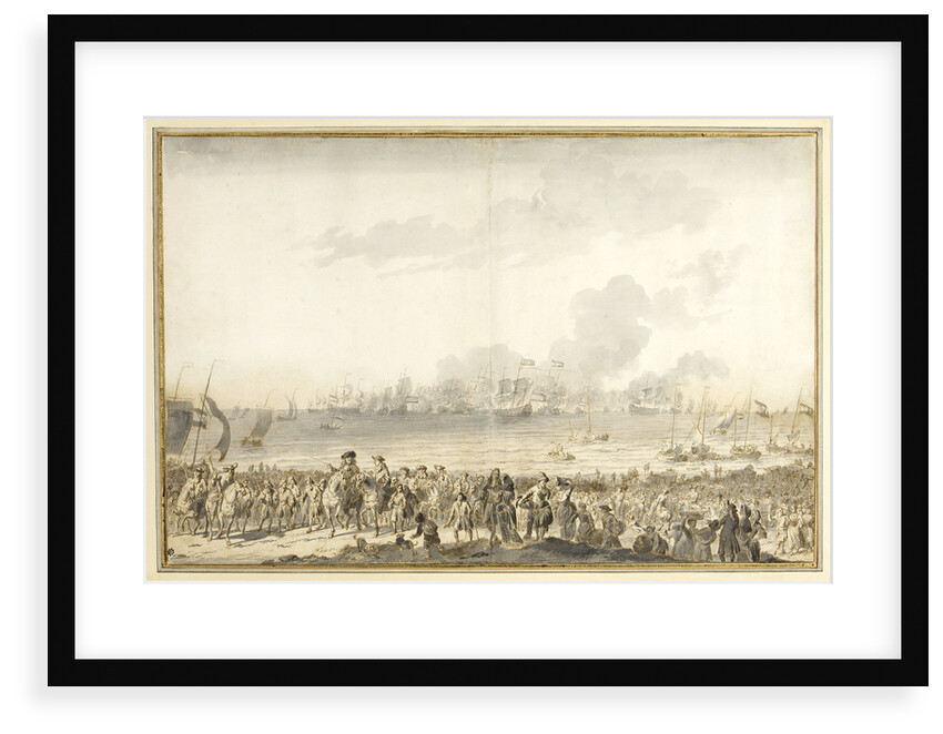Disembarkation of William III at l' Orange Polder, 1691 by Ludolf Bakhuizen
