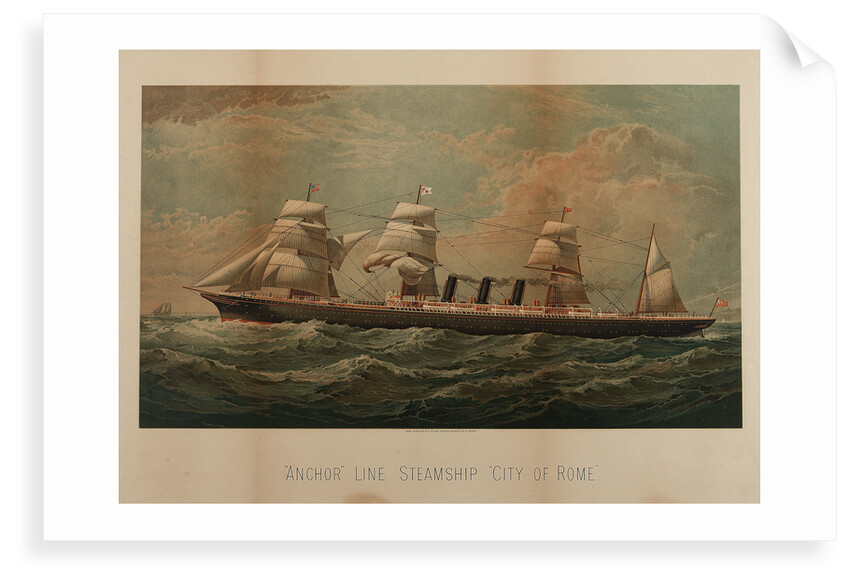 Anchor Line steamship 'City of Rome' by Henry Blacklock & Co (printers)