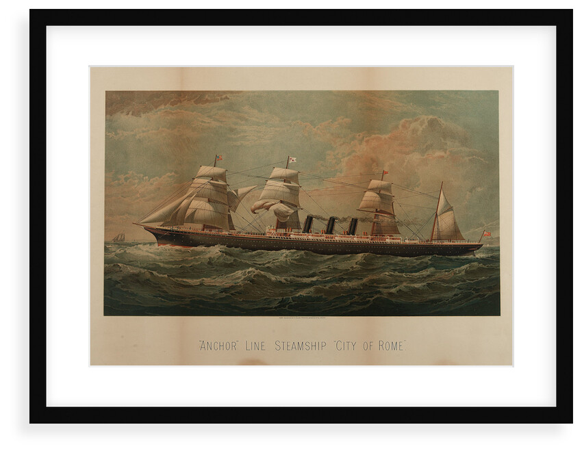 Anchor Line steamship 'City of Rome' by Henry Blacklock & Co (printers)