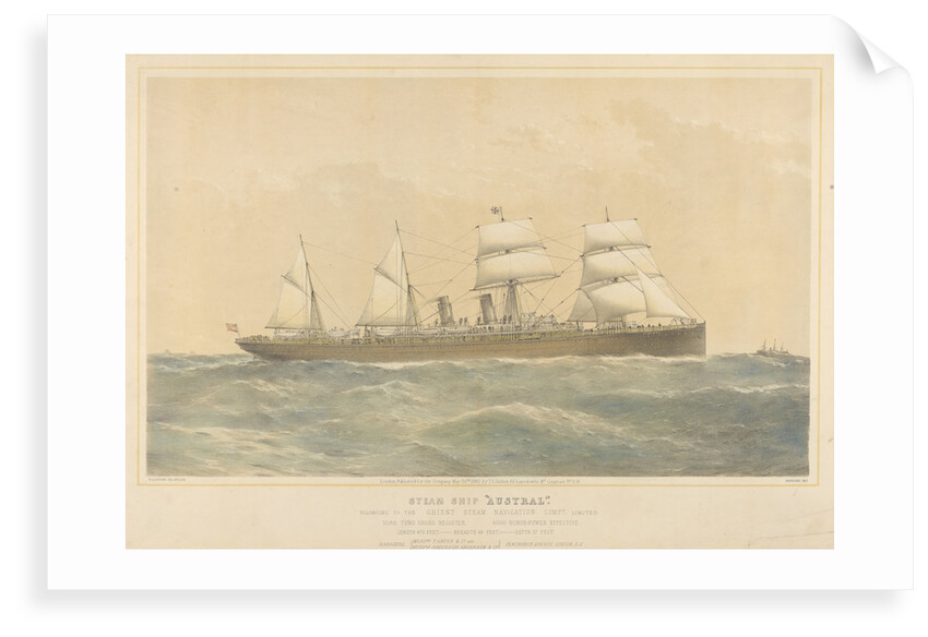 Steam ship Austral belonging to the Orient Steam Navigation Company Limited by Thomas Goldsworth Dutton