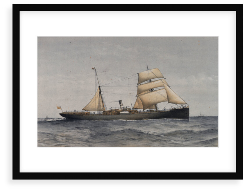Cape and Natal Line SS 'Majuba' or 'Elmina' by Thomas Goldsworth Dutton