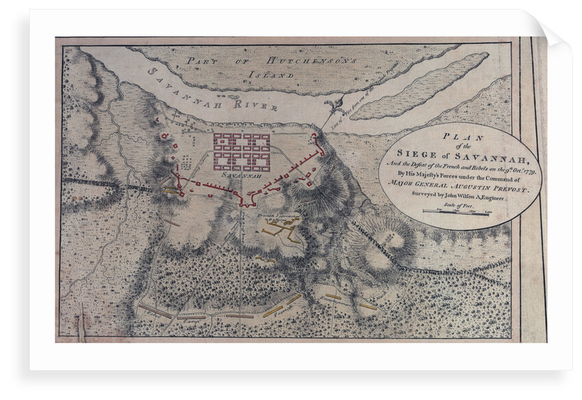 Plan of the siege of Savannah, 9 October 1779 by John Wilson