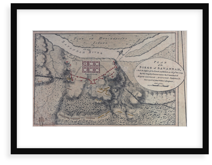 Plan of the siege of Savannah, 9 October 1779 by John Wilson