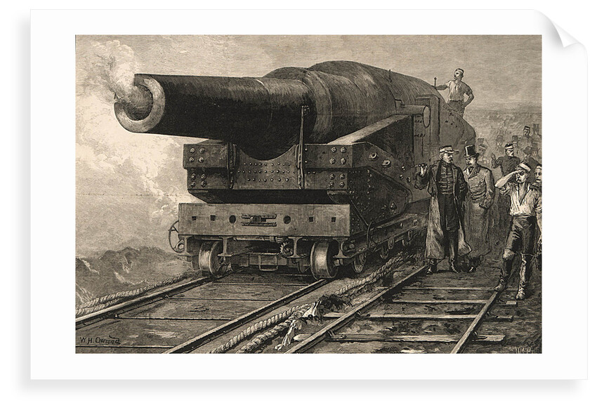 Firing the eighty-one ton gun at Shoeburyness by William Heysham Overend