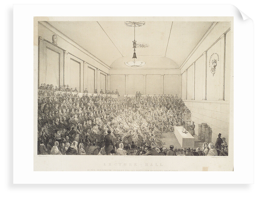 Lecture-Hall of the Greenwich Society for the Diffusion of Useful Knowledge by E. Walker