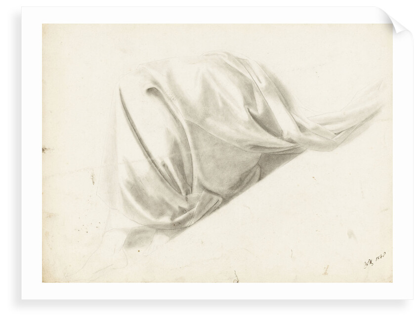 Study of the folds of a lady's skirt by Margaret Louisa Herschel