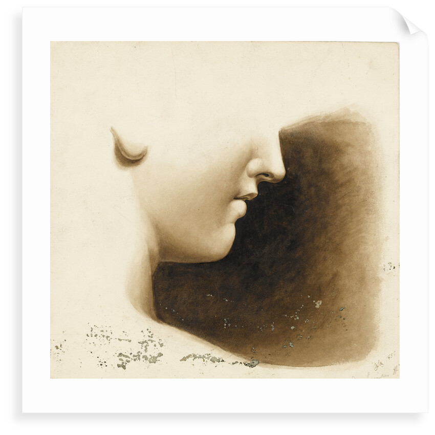 Study of the nose, mouth and chin of a human figure by Margaret Louisa Herschel