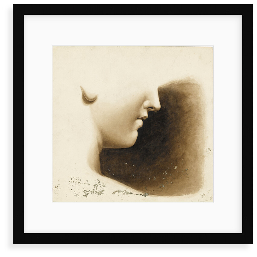 Study of the nose, mouth and chin of a human figure by Margaret Louisa Herschel