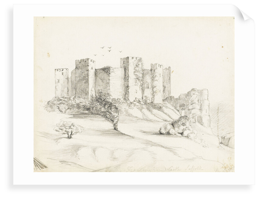 Sketch of Framingham Castle, Suffolk by Margaret Louisa Herschel
