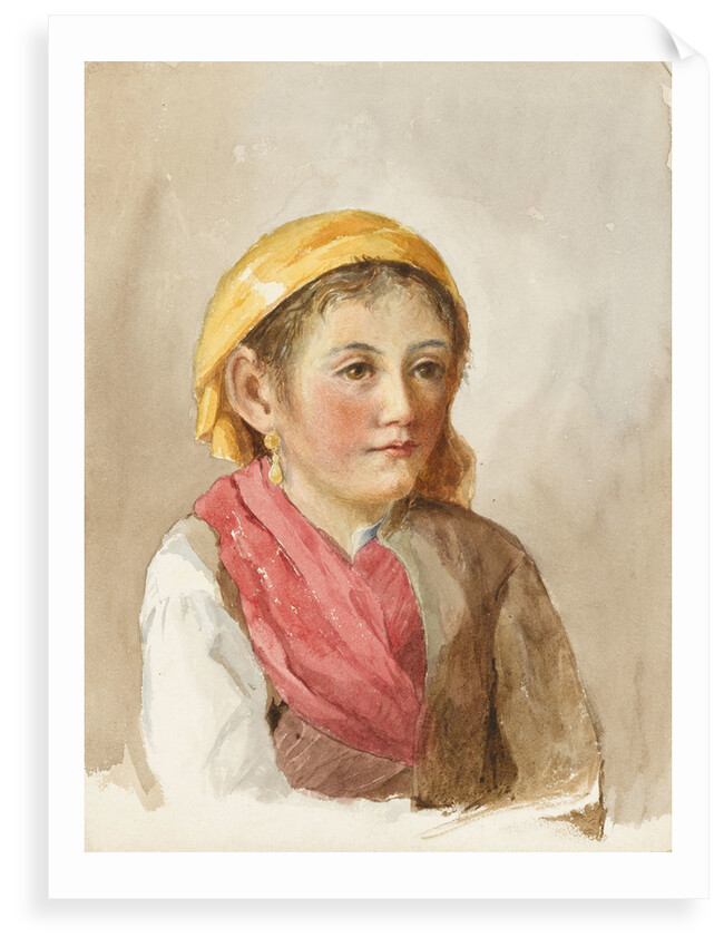 A young Italian peasant girl by Matilda Rose Herschel