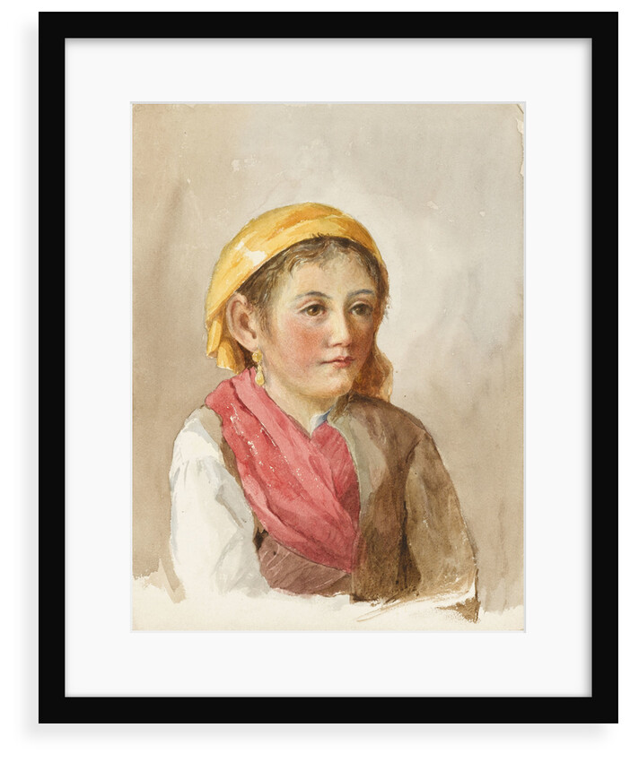 A young Italian peasant girl by Matilda Rose Herschel