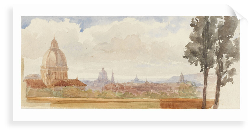 View of churches in Rome by Matilda Rose Herschel