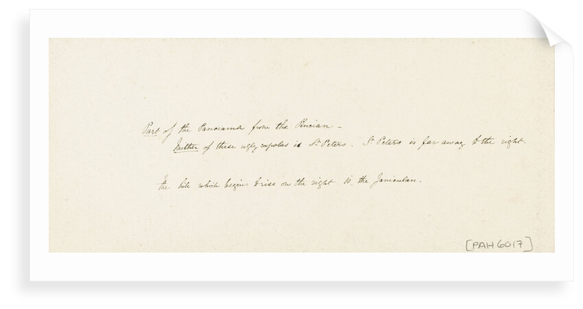 View of churches in Rome- reverse by Matilda Rose Herschel