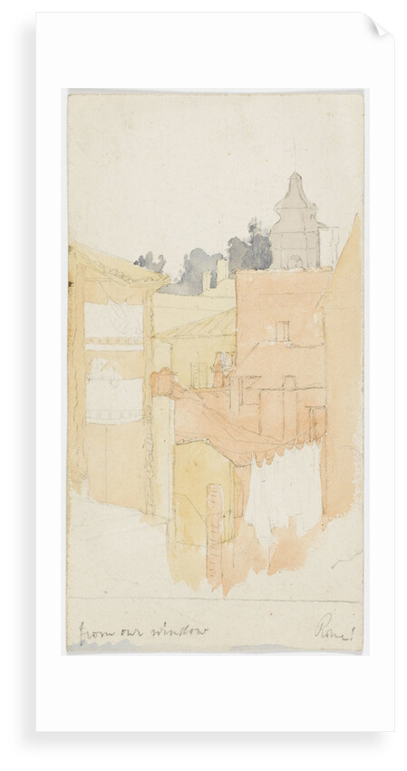 View 'from our window Rome!' by Matilda Rose Herschel