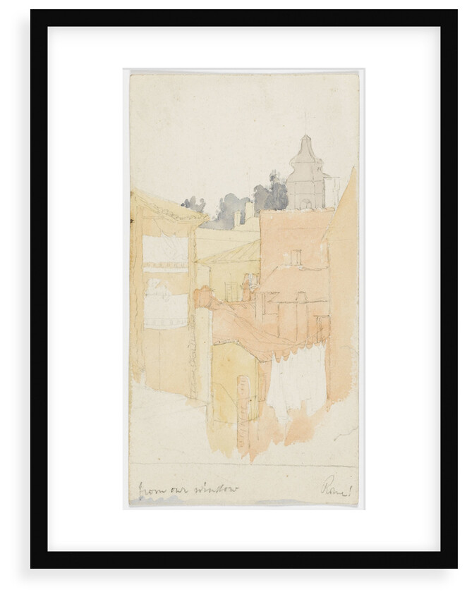 View 'from our window Rome!' by Matilda Rose Herschel
