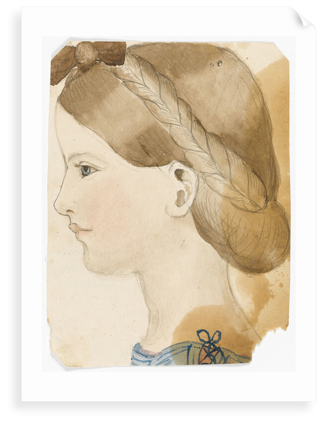 Portrait of M Rose Herschel aged 7 (1851) by her sister Maria, aged 11 by Maria Sophia Herschel