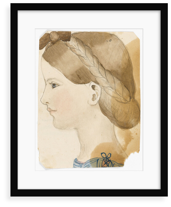 Portrait of M Rose Herschel aged 7 (1851) by her sister Maria, aged 11 by Maria Sophia Herschel