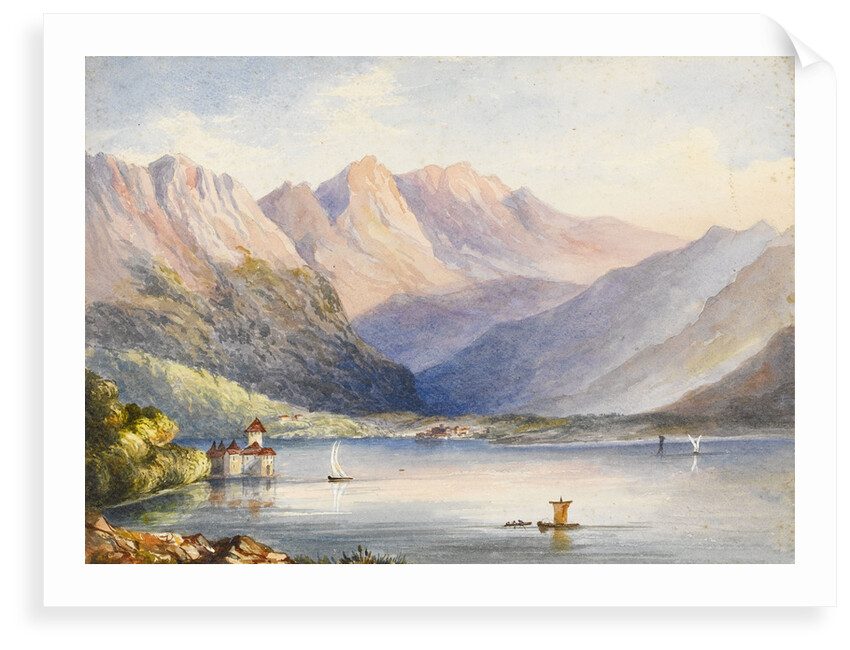 Watercolour of a lake by M. Nicolas Karth