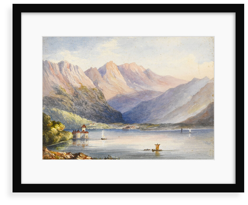 Watercolour of a lake by M. Nicolas Karth