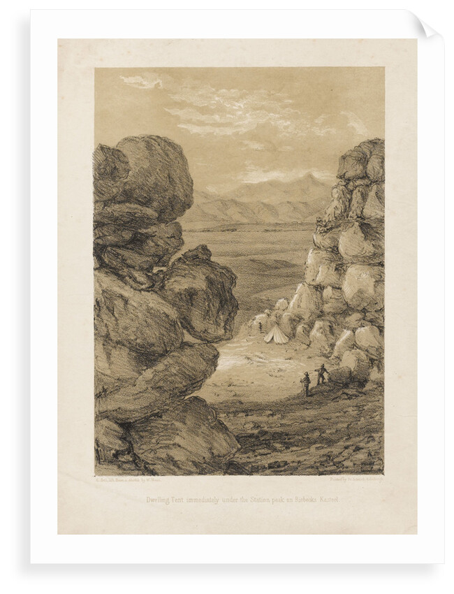 Dwelling Tent immediately under the Station peak on Riebecks Kasteel by William Mann
