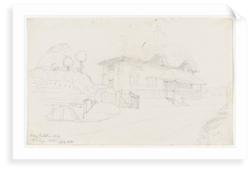 Mary Ruddle's shop. Burbage. Wilts, 11 July 1878 by unknown