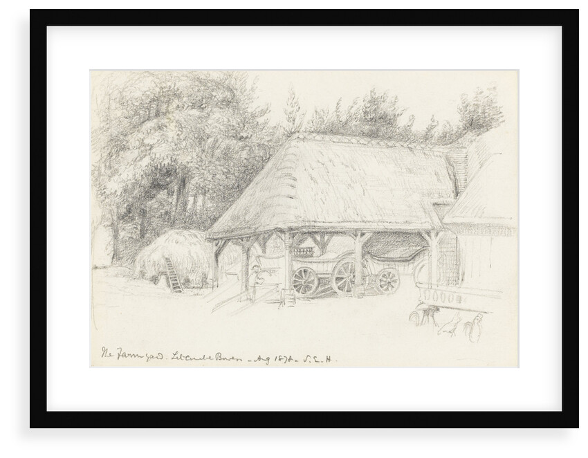 The Farmyard. Litcombe Bowers - Aug 1878 by S.E. Hardcastle