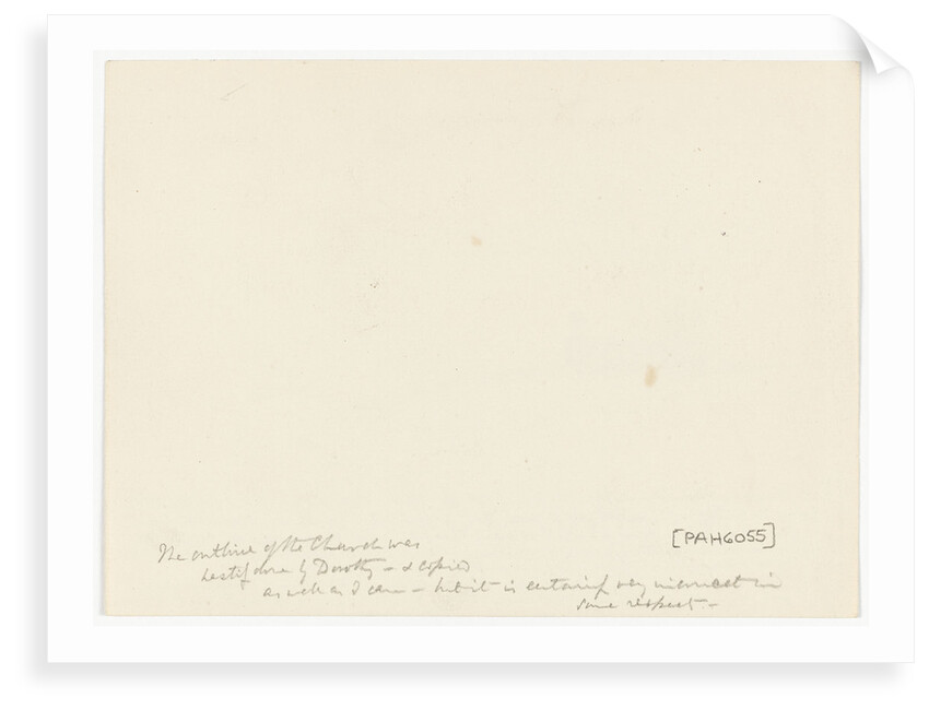 Small sketch of a rainbow. Shown with St Hilda's church Whitby; reverse by S.E. Hardcastle