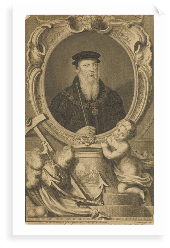 John Russel. The First Earl of Bedford 1549 by Jacobus Houbraken