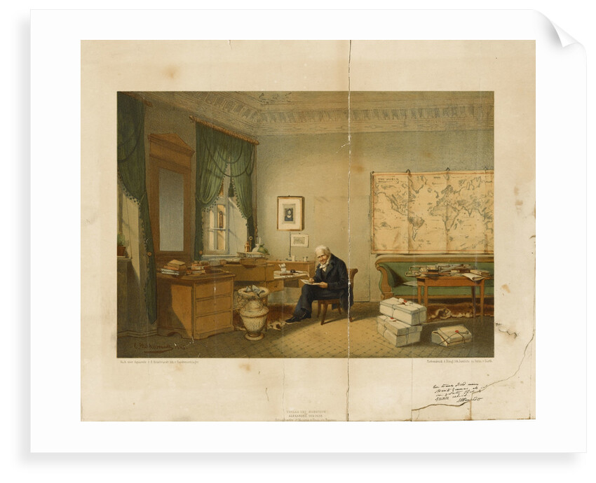Alexander von Humboldt in his study by E. Hildebrandt
