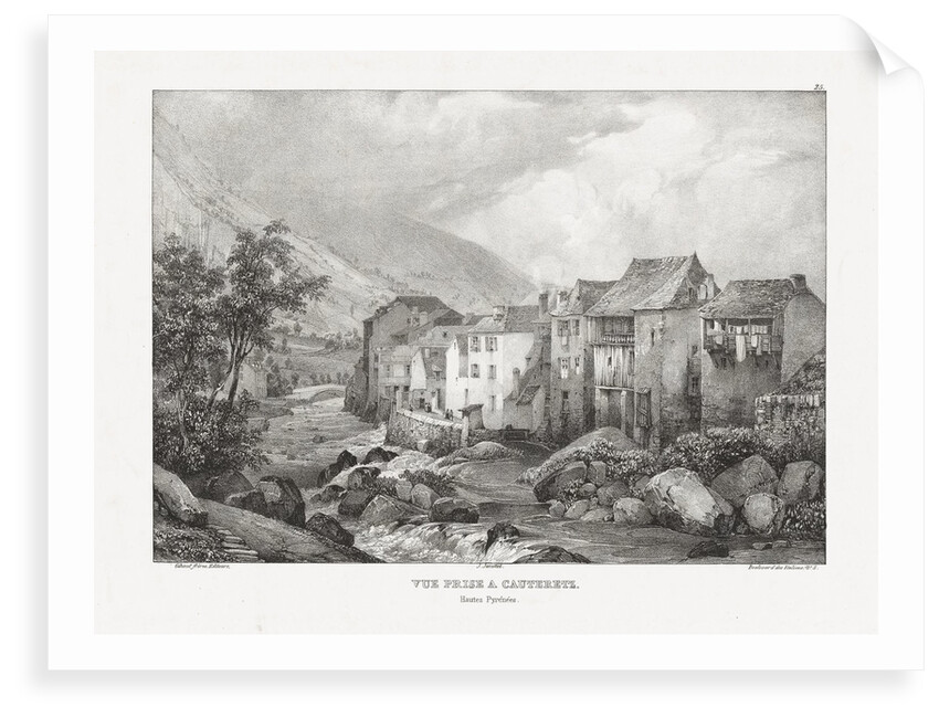 'Vue prise a Cauteretz. Hautes Pyr by J. Jacottet