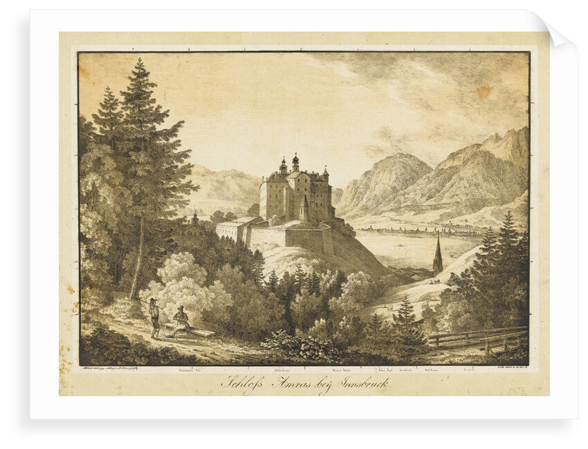 Schloss Amras bey Innsbruck by Franz Schweighoter