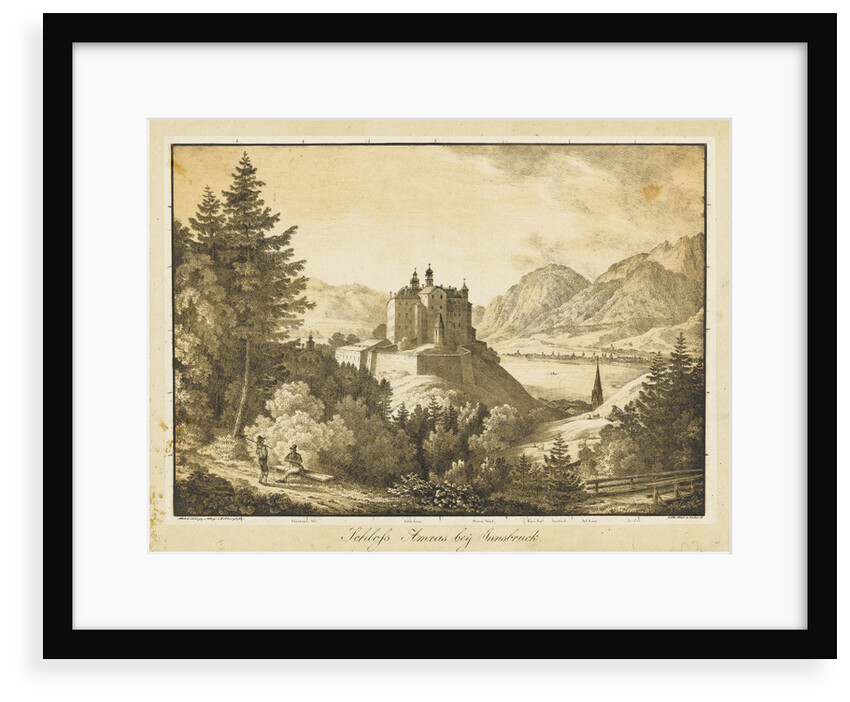 Schloss Amras bey Innsbruck by Franz Schweighoter