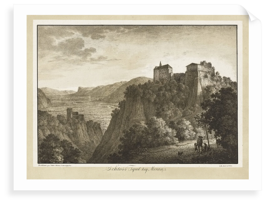 Schloss Tyrol bey Meran by Franz Schweighoter