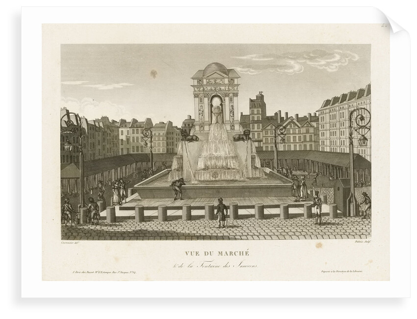 Vue du Marche & de la Fontaine des Innocens by Courvoisier