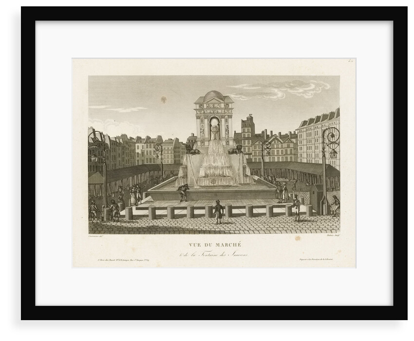 Vue du Marche & de la Fontaine des Innocens by Courvoisier