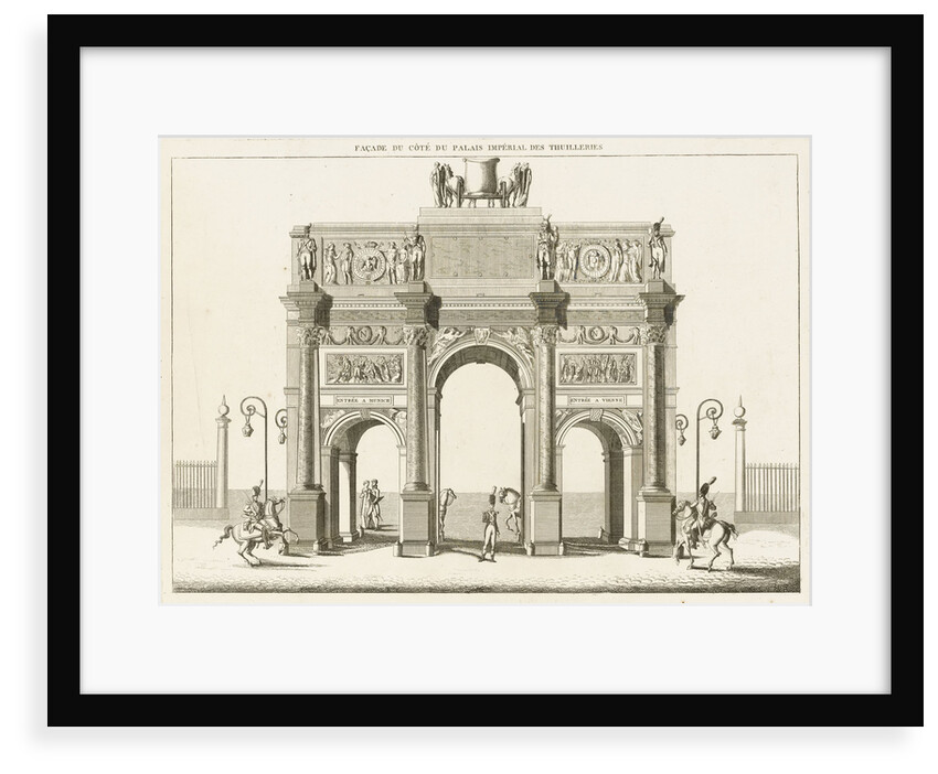 View of the Arc de Triomphe du Carrousel, Paris by Charles Percier
