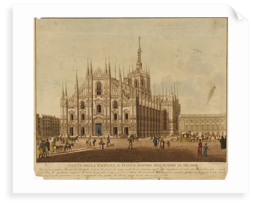 View of the cathedral in Milan by Federico Lose