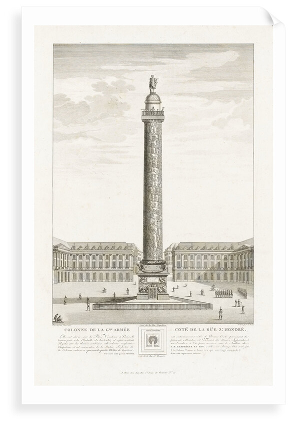 Colonne de la Gde Armee. Cote de la Rue St Honore by Toussaint