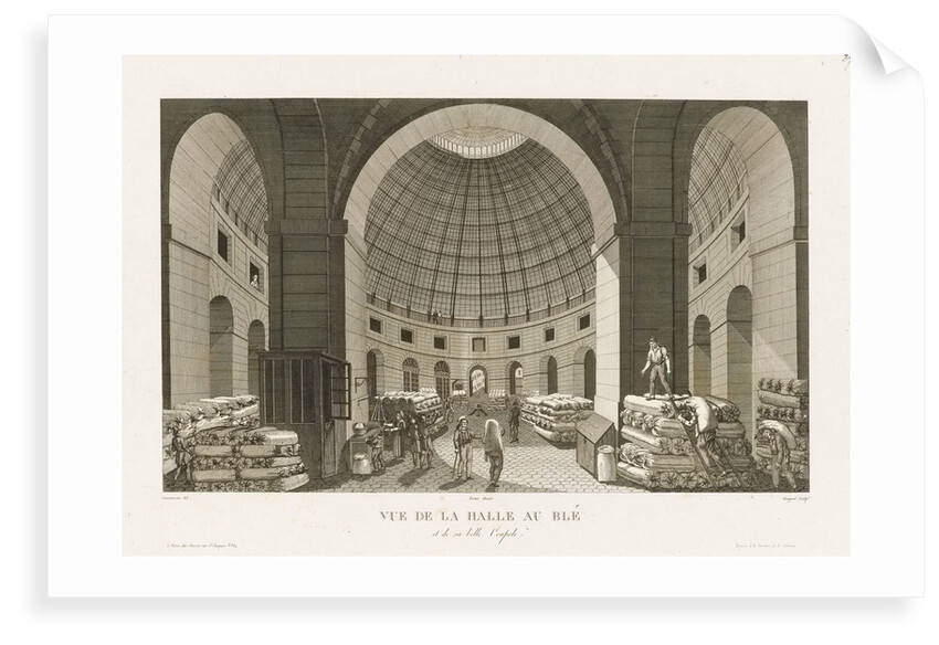 Vue de la Halle au Ble et de sa belle Coupole by Courvoisier