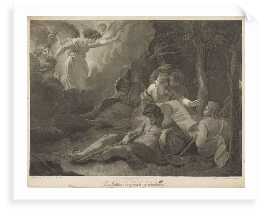The angels appearing to the shepherds by Thomas Stothard