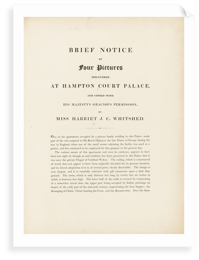 The Last Supper- brief notice by Peltro William Tomkins