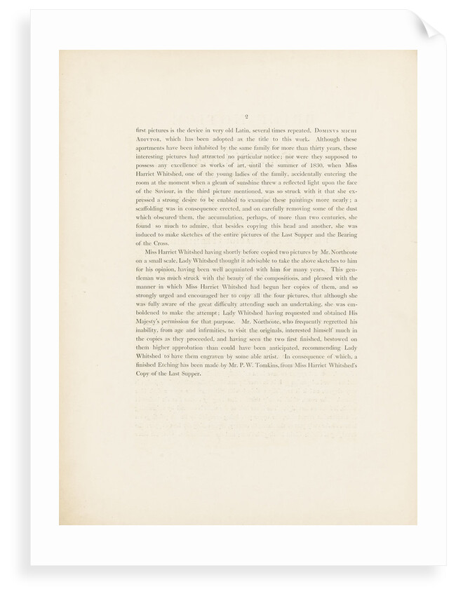 The Last Supper- brief notice, page 2 by Peltro William Tomkins