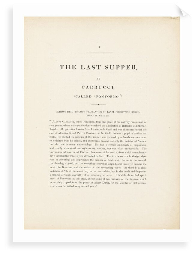 The Last Supper by Peltro William Tomkins