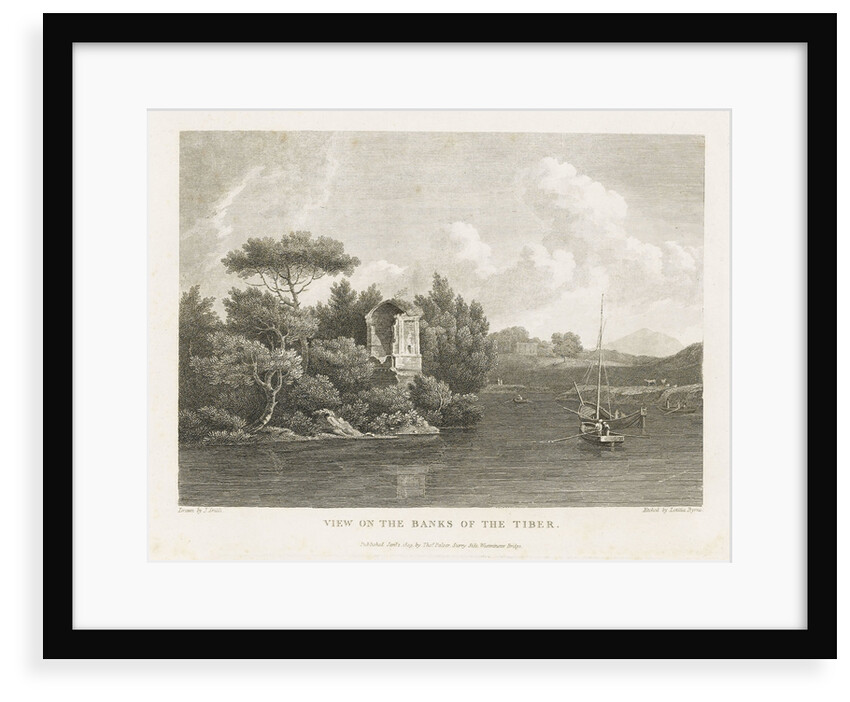 View on the Banks of the Tiber by J. Smith