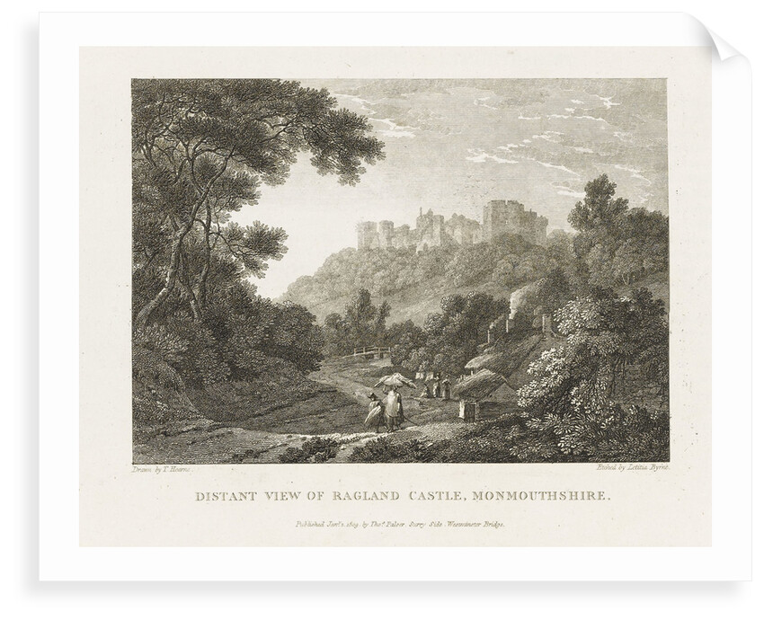 Distant View of Ragland Castle, Monmouthshire by Thomas Hearne