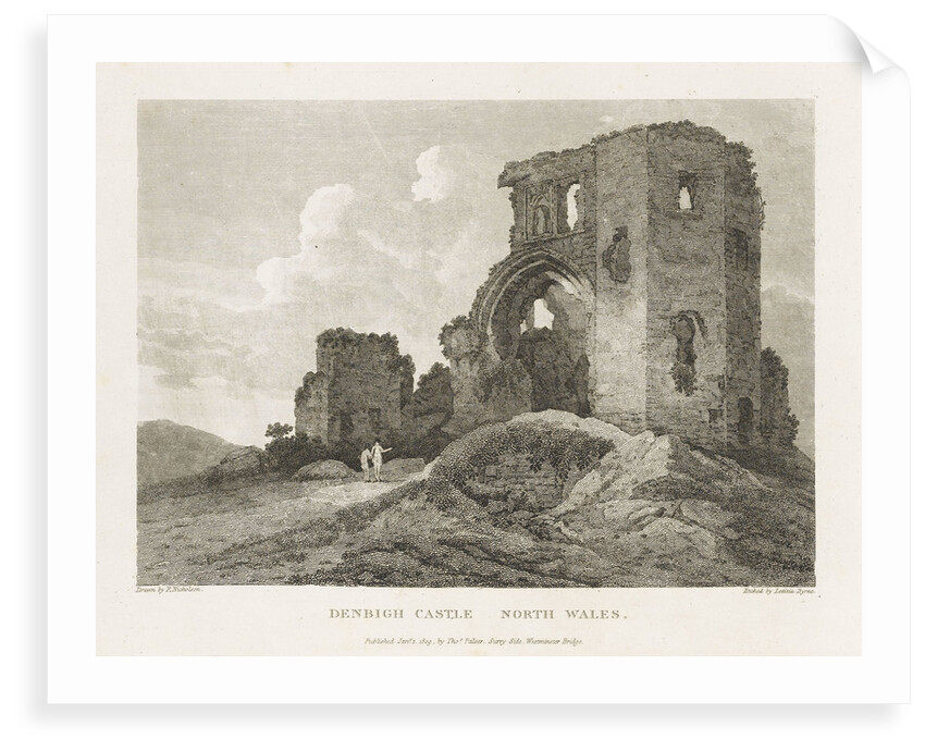 Denbigh Castle North Wales by Francis Nicholson