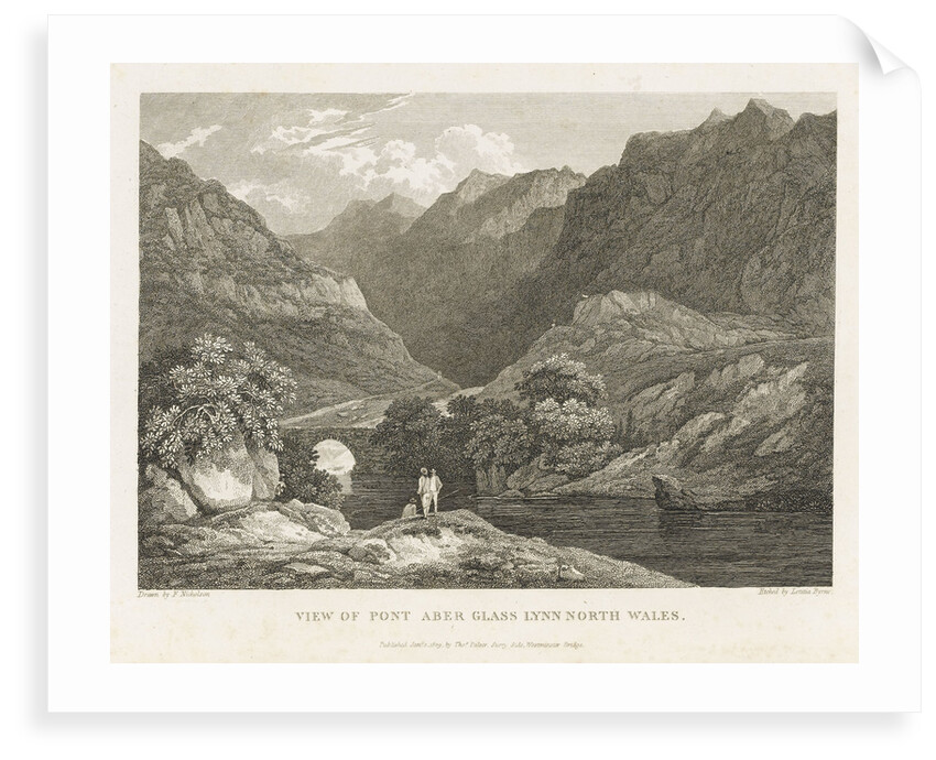 View of Pont Aber Glass Lynn, North Wales by Francis Nicholson