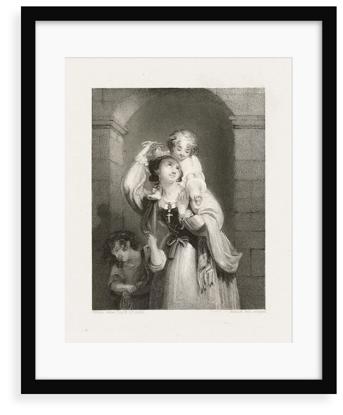 Young woman with two children by William Salter