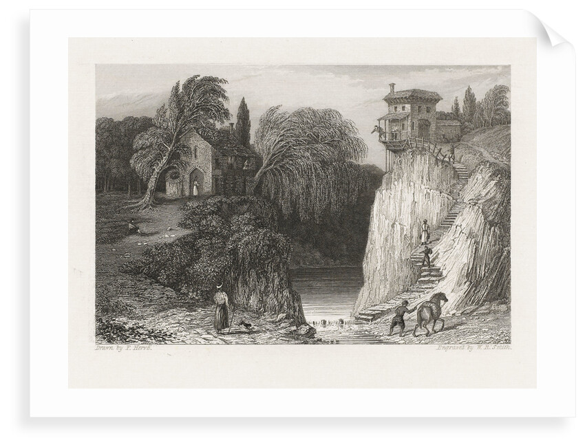 Riverside scene, detail by Francis Herve