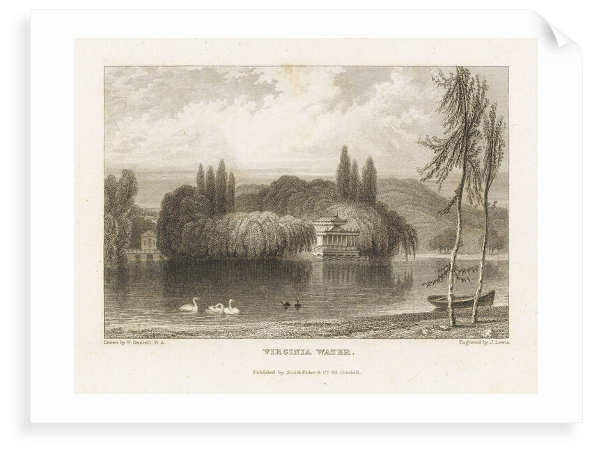 'Virginia Water', detail by William Daniell